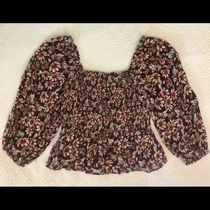 NWT Flowy long sleeve floral shirt